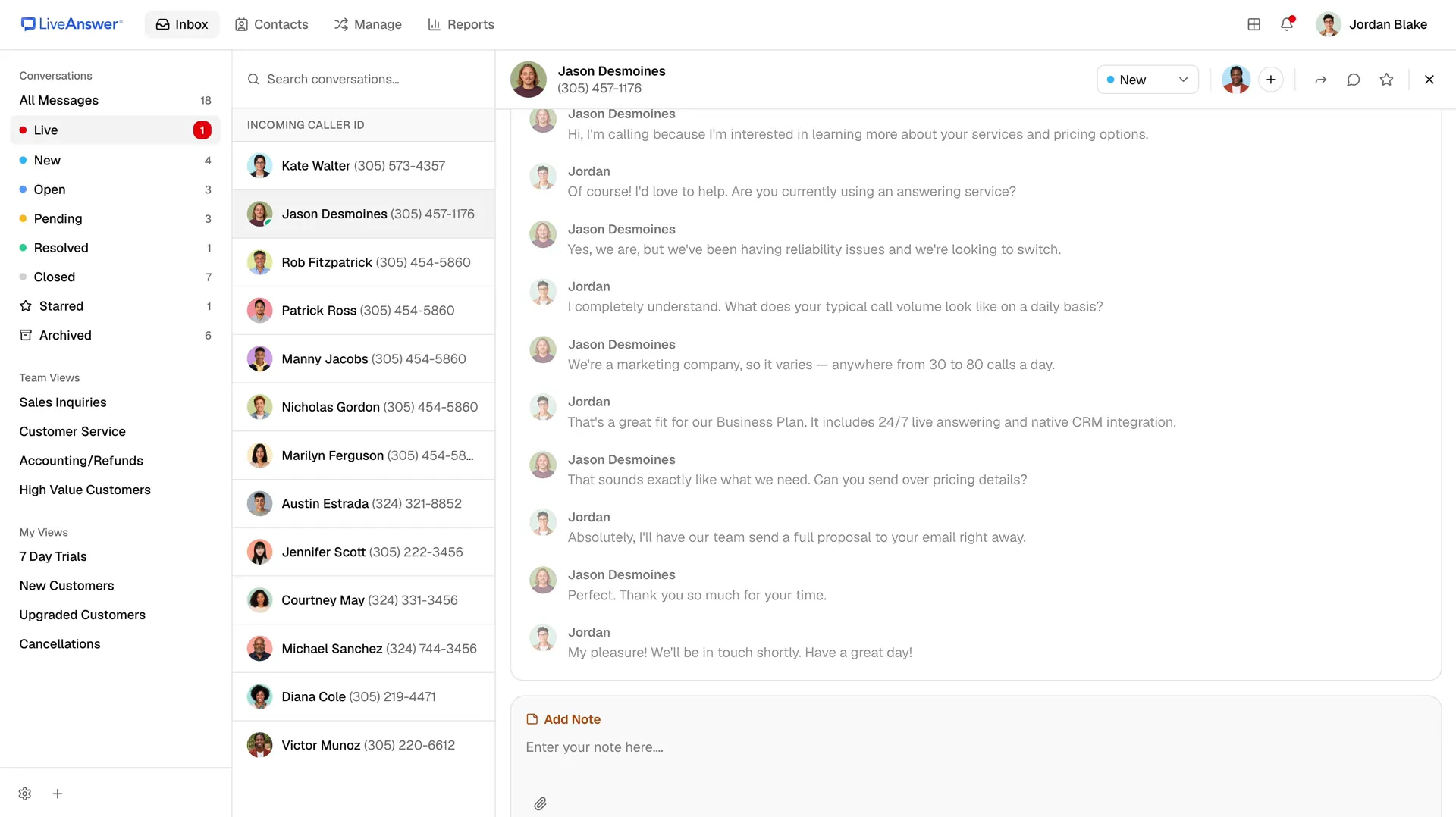 Live call transcript building in real time as the call happens